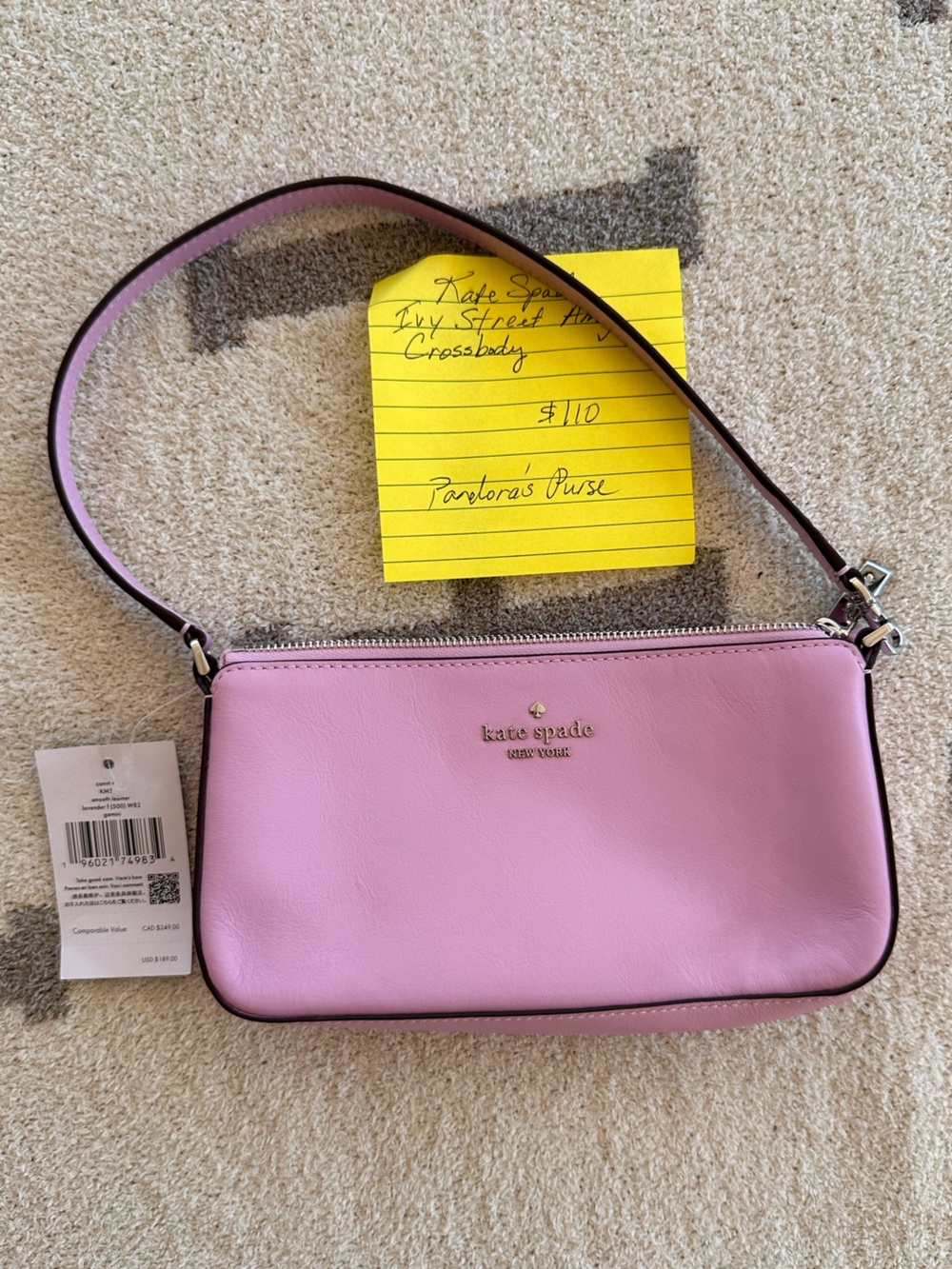 kate spade Light Pink Leather Crossbody Shoulder Bag